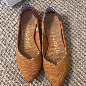 Rothy's Women's Brown Flats with Blue Trim